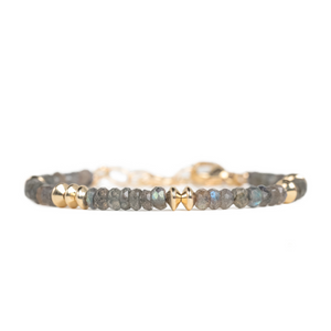 Labradorite gold bracelet