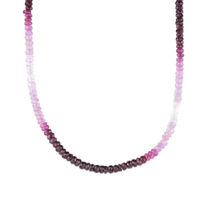 Ombre ruby necklace