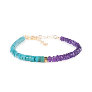 Amethyst and turquoise bracelet