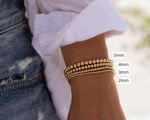 Adjustable Gold Filled Beaded Ball Bracelet