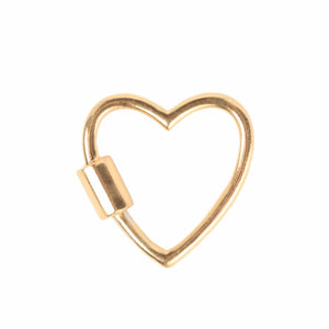 Carabiner heart - gold vermeil [3 microns on sterling silver]