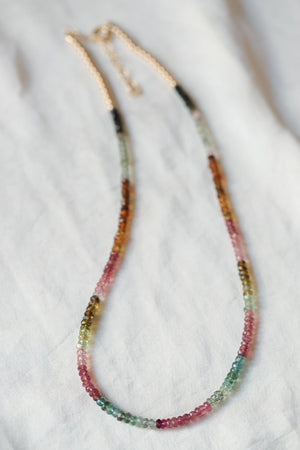 Faceted Mixed Tourmaline Necklace