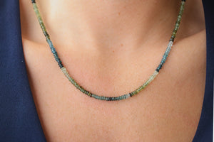 Blue & Green Tourmaline necklace