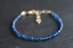 Faceted kyanite bracelet