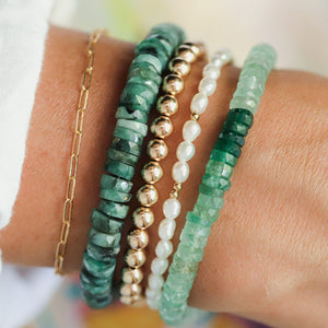 Emerald heishi Bracelet