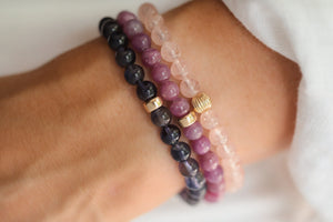 AAAA+ transparent Morganite | Pink Morganite jewelry | Beaded morganite bracelet | Morganite Crystal Gemstone 6mm | Love Bracelet