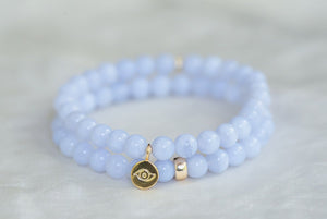 Blue Lace Agate Bracelet 6mm