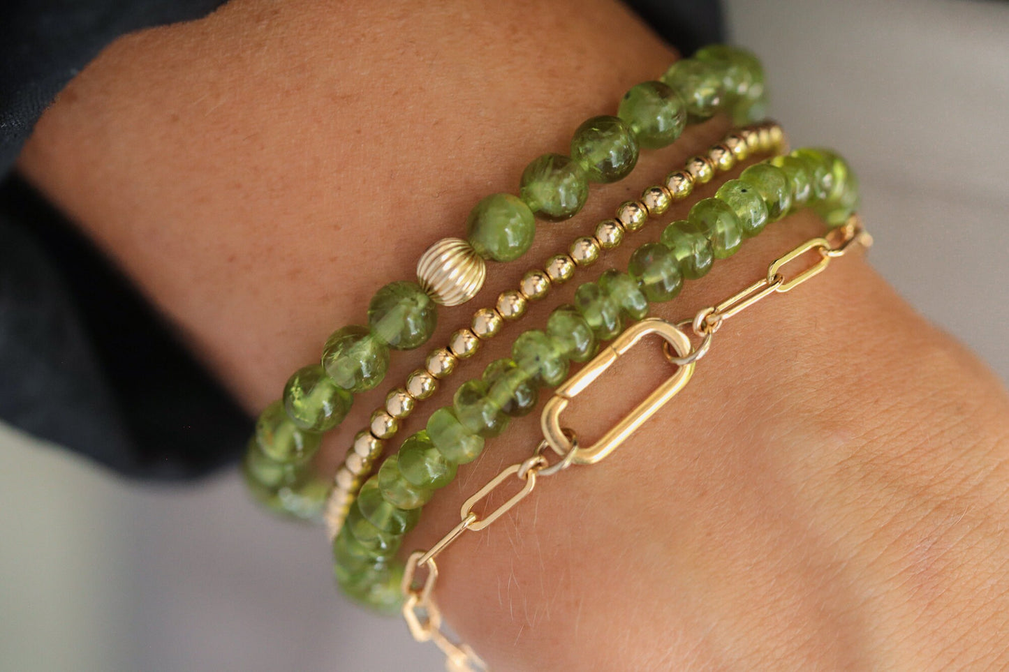 Carabiner Paperclip Bracelet, Medium Paperclip chain Bracelet, Gold Filled Chain Bracelet, Gold Rectangle Link Chain Bracelet