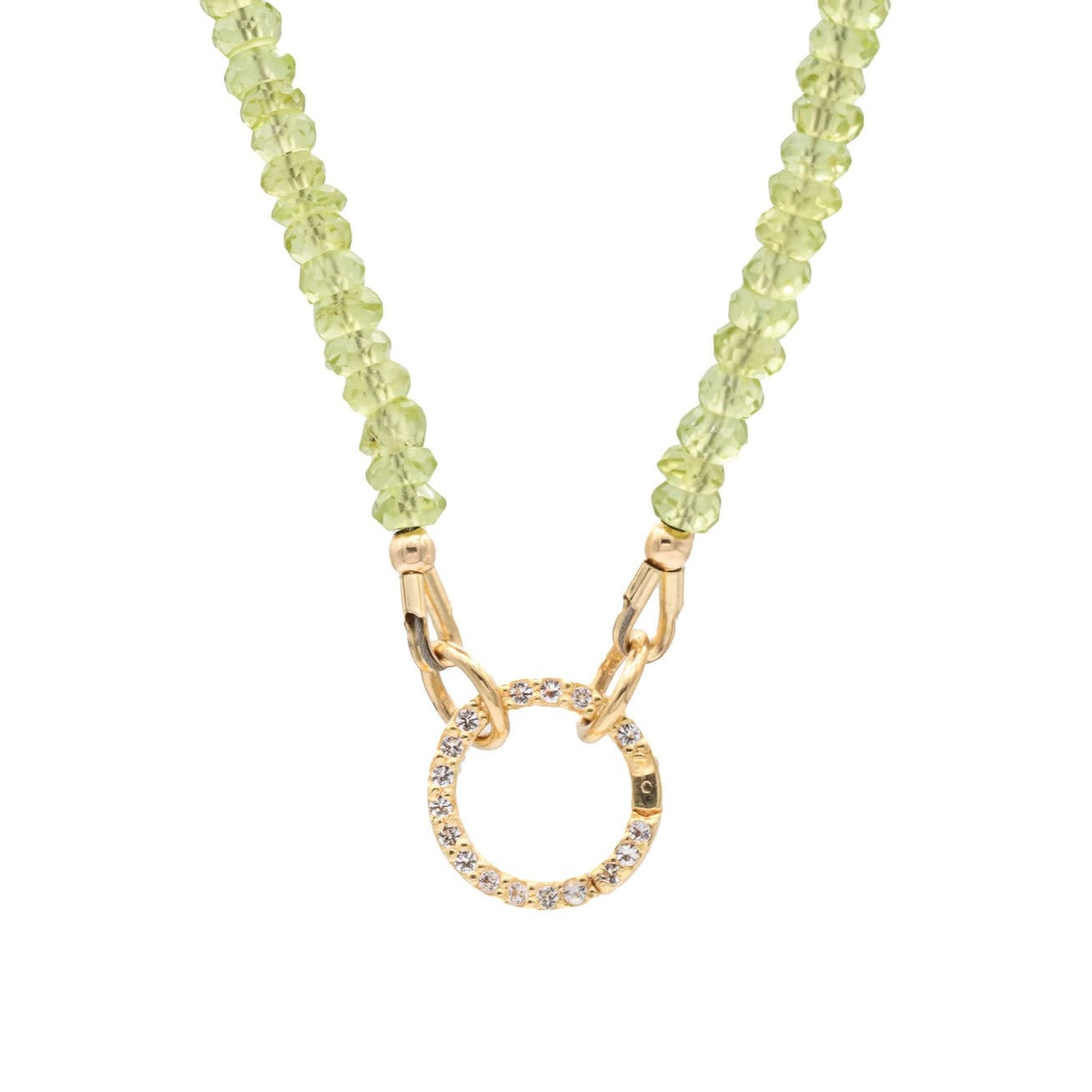 Peridot necklace - AAA peridot beaded necklace - natural green gemstone -peridot jewelry - August birthstone - 16 year anniversary