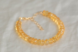 Faceted citrine bracelet