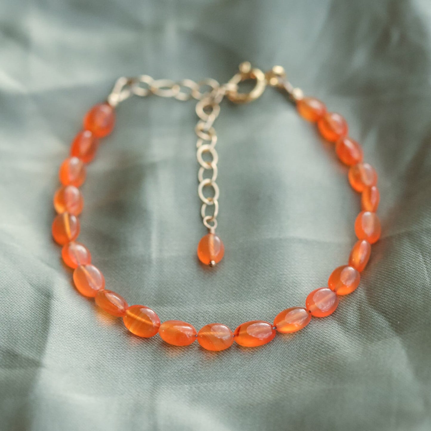 AAAA+ carnelian bracelet | Genuine Carnelian | carnelian beaded gemstone bracelet | orange natural stone | vitality, confidence