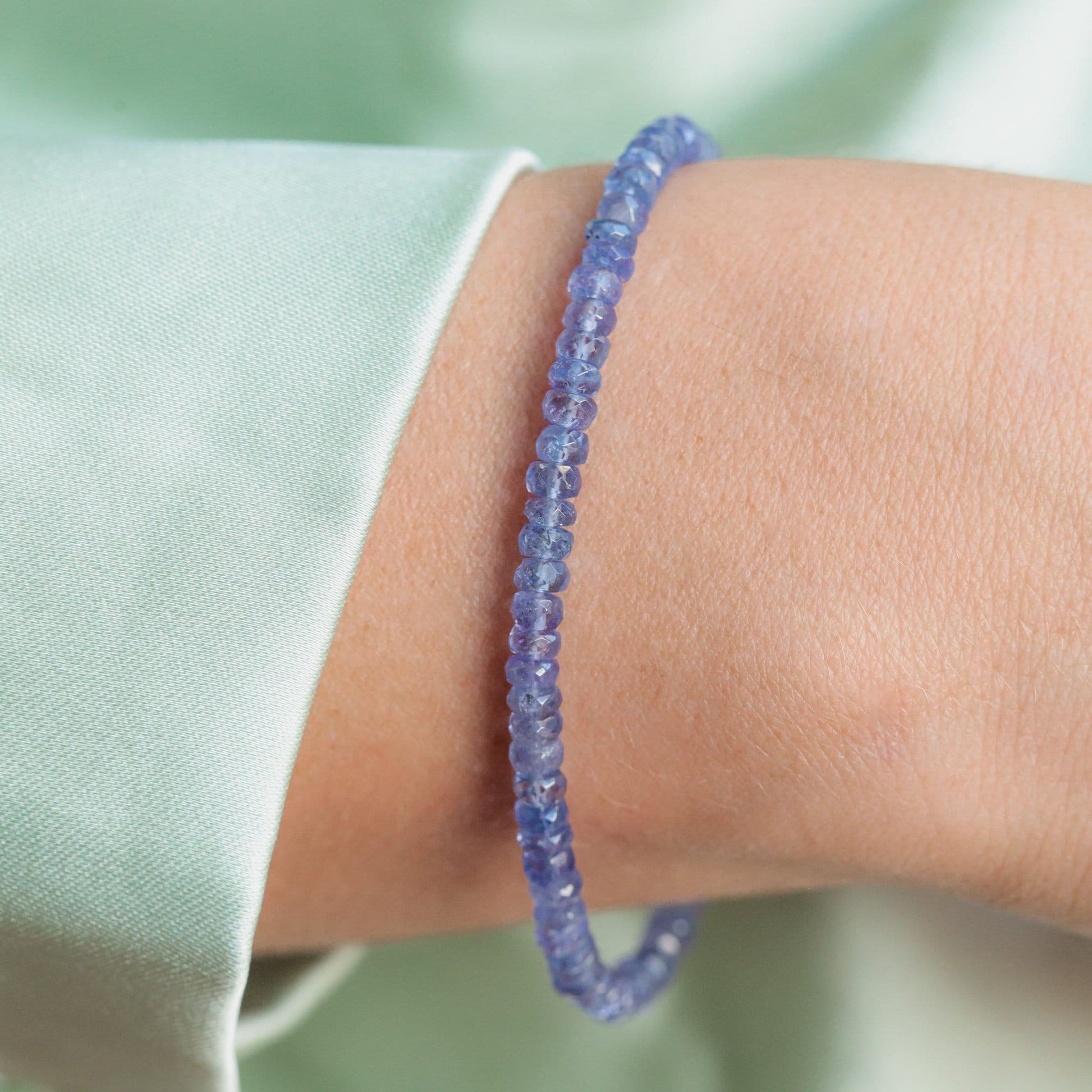 Tanzanite Beaded Bracelet