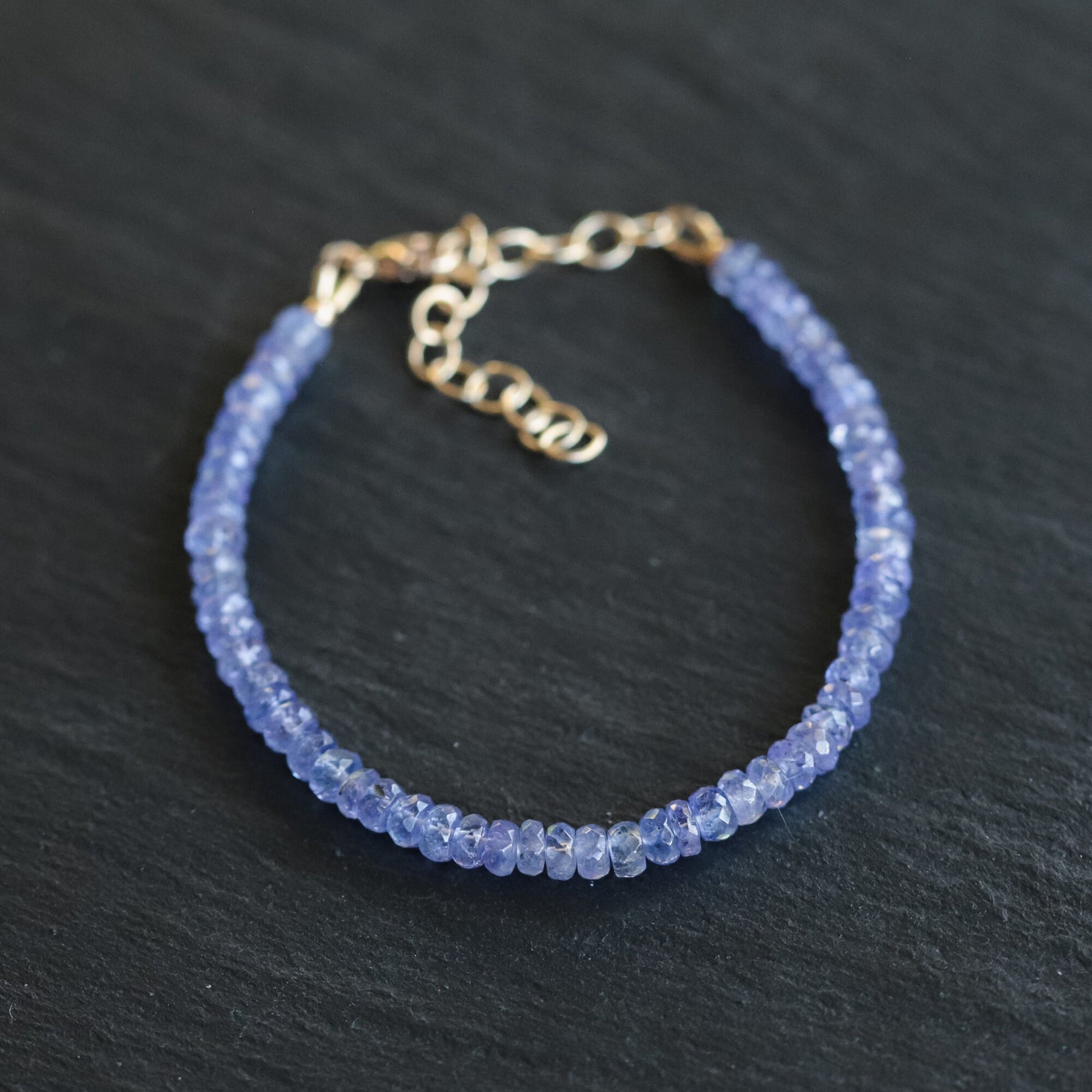 Tanzanite Beaded Bracelet