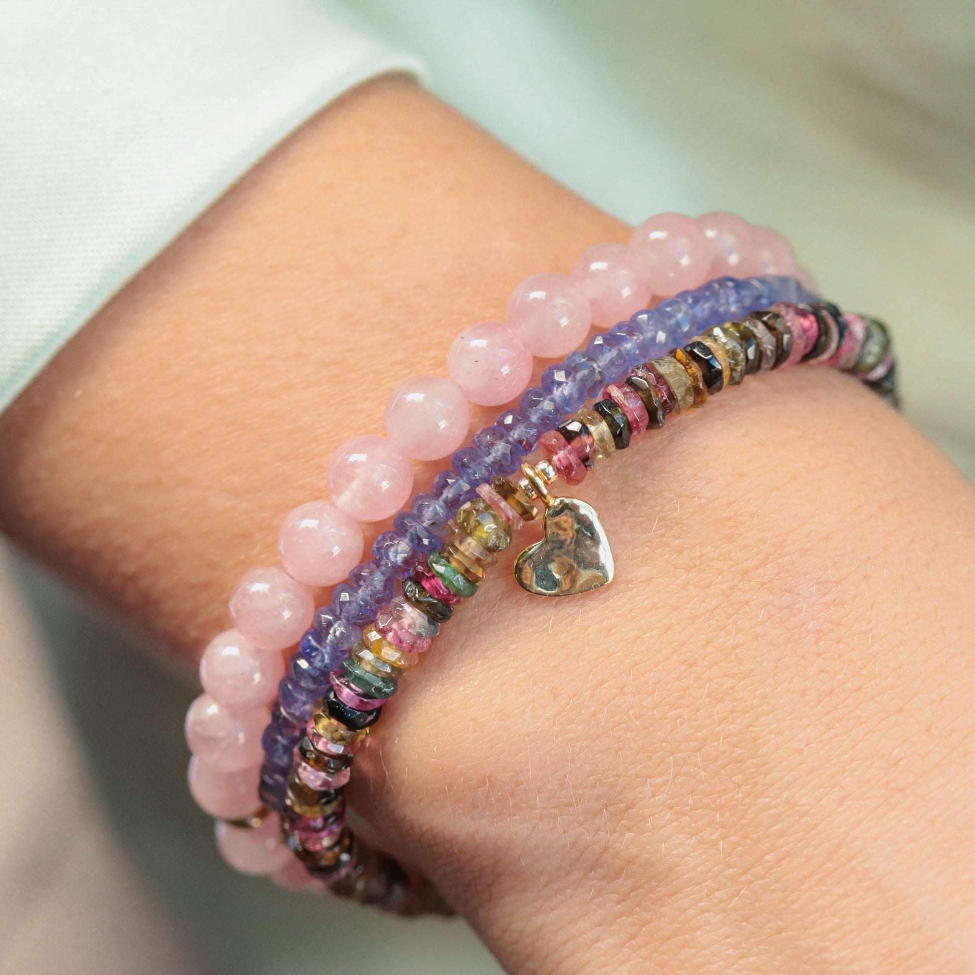 Tanzanite Beaded Bracelet