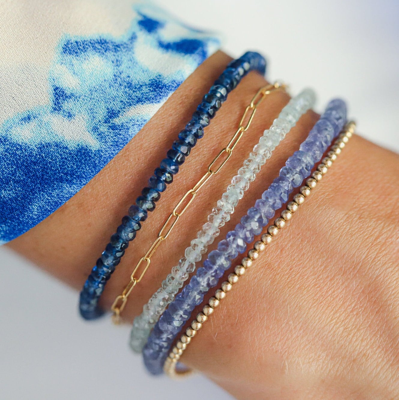 Tanzanite Beaded Bracelet