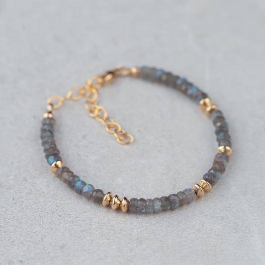 Labradorite gold filled bracelet