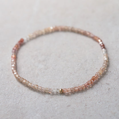 Earthly Abundance Zircon Cube Stretch Bracelet featuring sparkling zircon stones on a flexible stretch band.