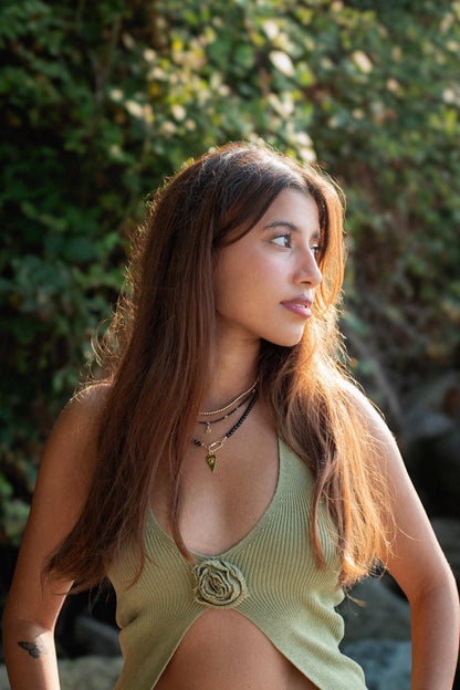 Black Tourmaline Carabiner Necklace with silver-tone clasp from Earthly Abundance Jewelry, showcasing polished black tourmaline stone.