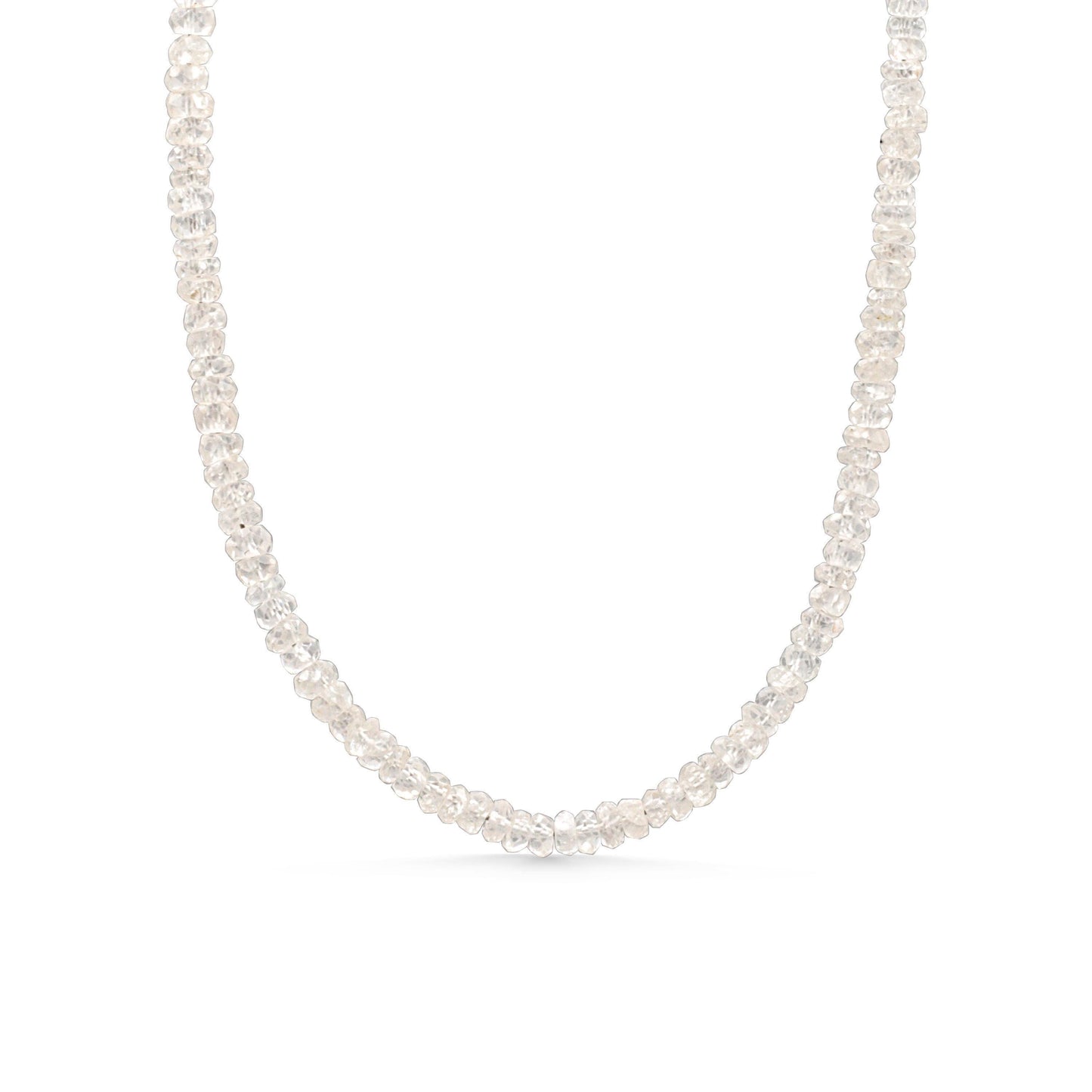 14K zircon triangle necklace by Earthly Abundance featuring a sparkling geometric pendant on a delicate chain.
