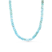 Larimar faceted rondel necklace