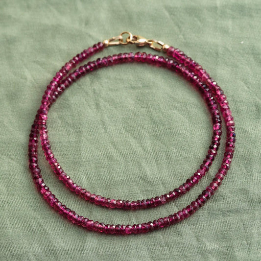 Pink Rubellite Tourmaline gemstone from Earthly Abundance, showcasing its vibrant, faceted AAAA+ quality and rich pink color.