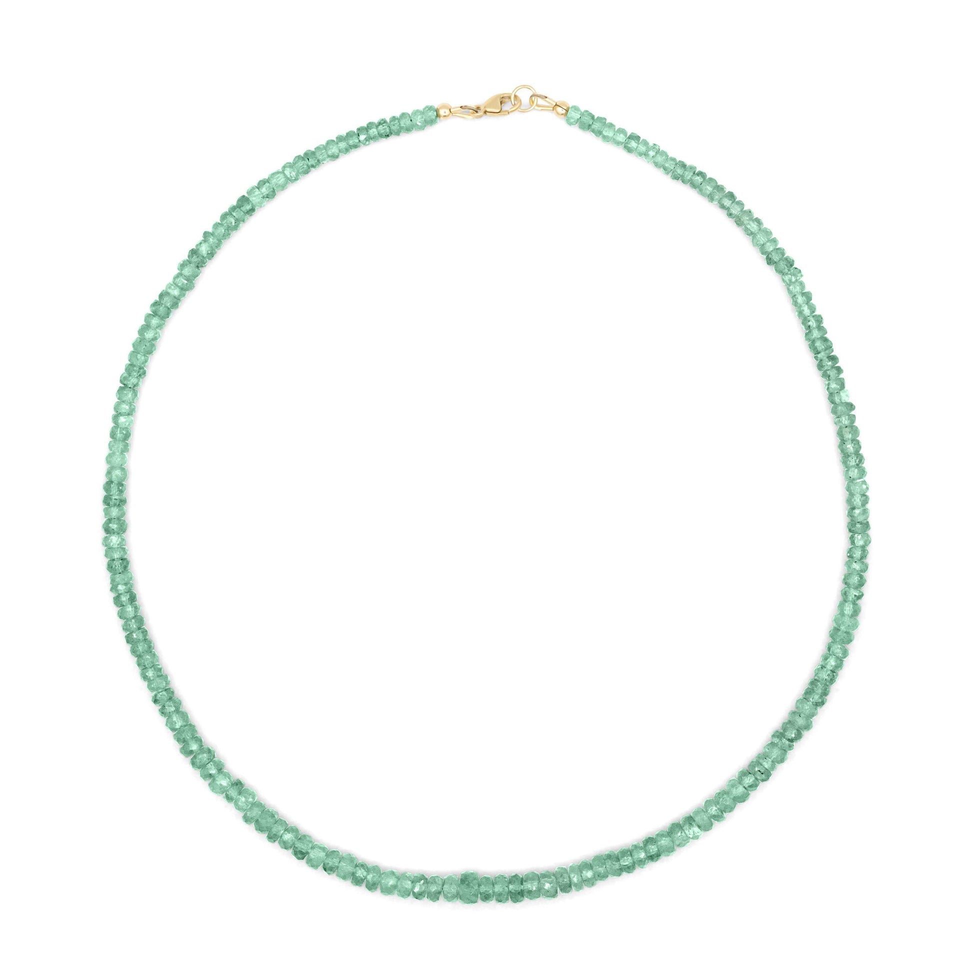 Green Kyanite necklace featuring a polished green gemstone pendant on a delicate chain by Earthly Abundance.