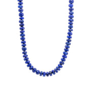 Lapis lazuli faceted rondel necklace