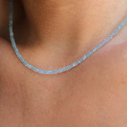 Aquamarine Necklace 14K