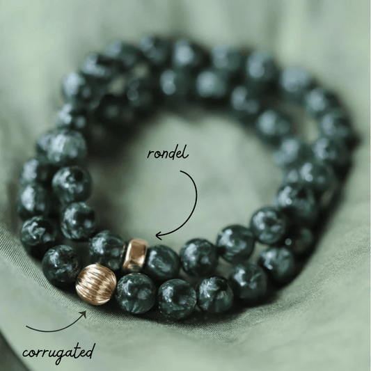 Seraphinite 8mm -14K - Earthly Abundance Jewelry