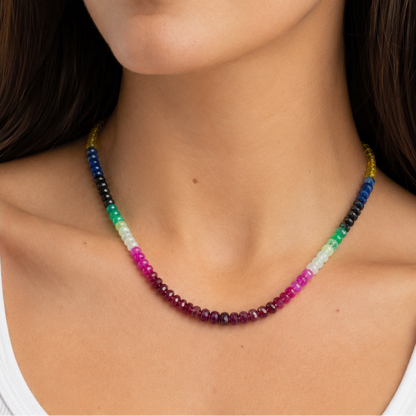 Rare Beauty Mutli-Sapphire necklace - Earthly Abundance