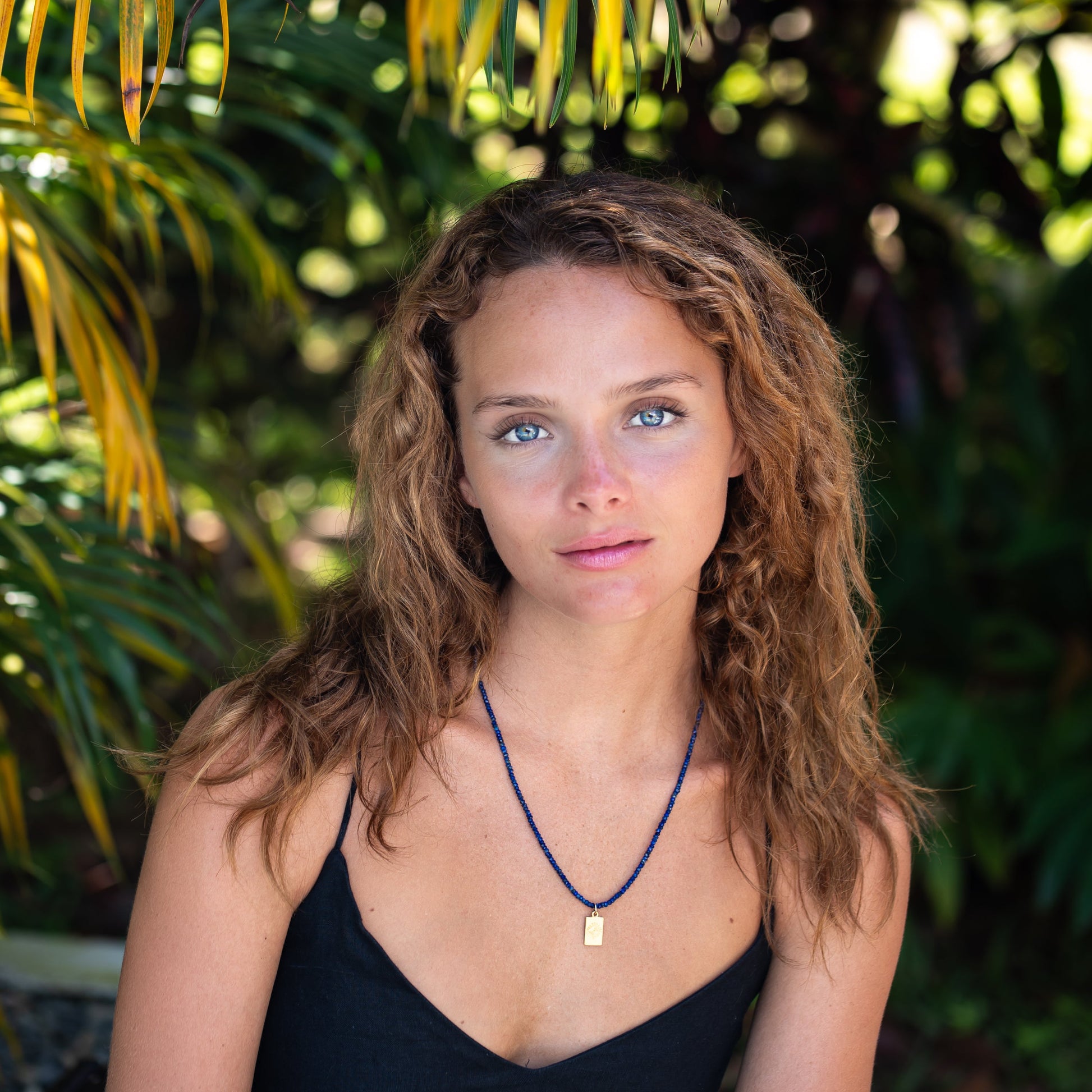 Lapis lazuli beaded necklace - Earthly Abundance