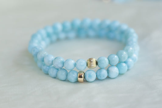 Larimar bracelet 6mm