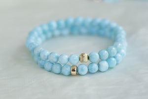 Larimar bracelet 6mm
