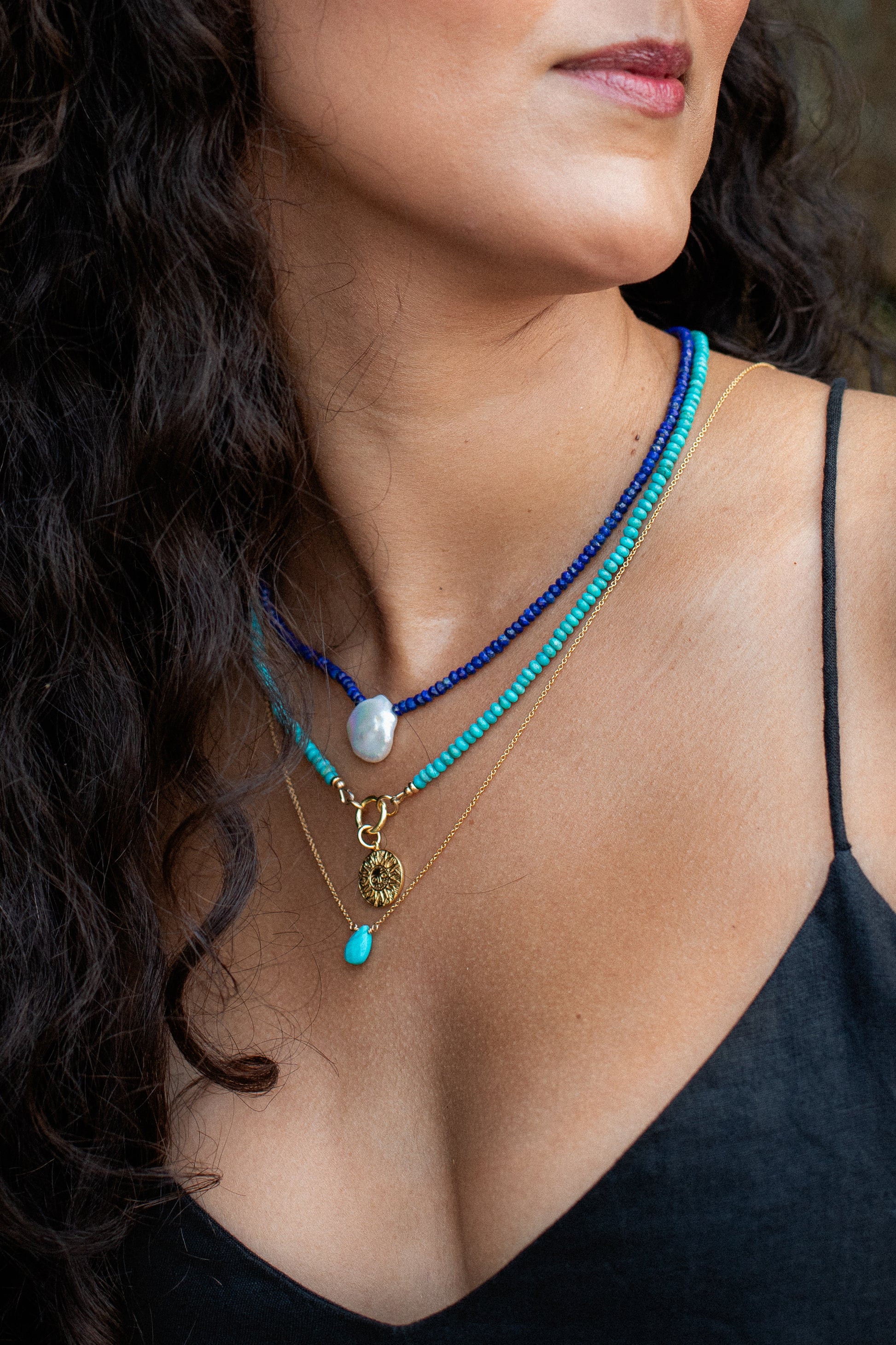 Sleeping Beauty Turquoise Pendant - Earthly Abundance
