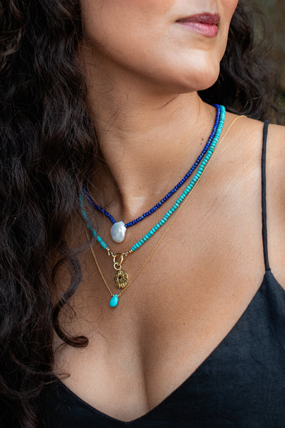 Sleeping Beauty Turquoise Pendant - Earthly Abundance