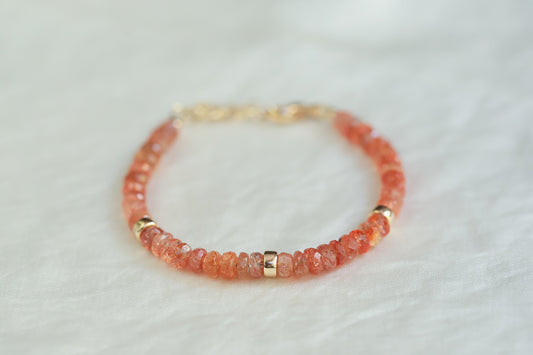 Sunstone Bracelet faceted