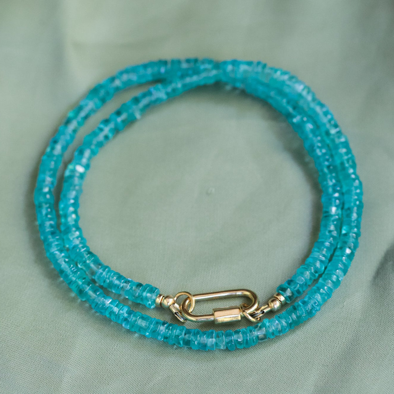 Apatite Carabiner Necklace