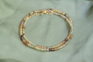 Sparkly natural zircon necklace