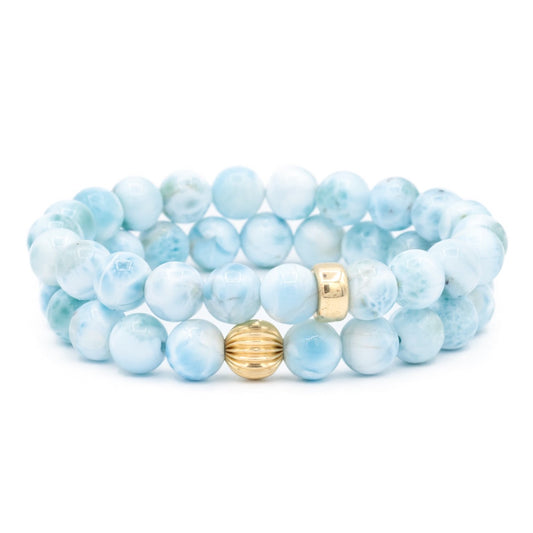 Larimar bracelet 8mm