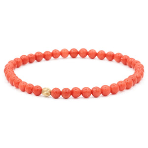 Authentic Italian Coral 4mm bracelet