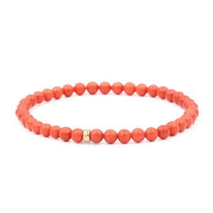 Authentic Italian Coral 4mm bracelet