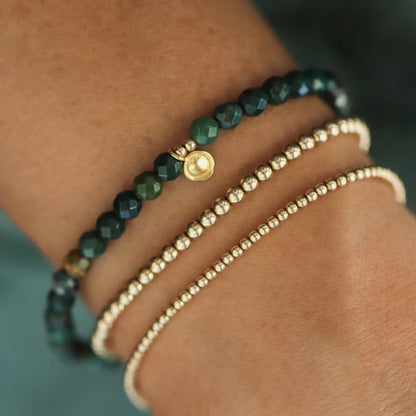 Faceted bloodstone with heart