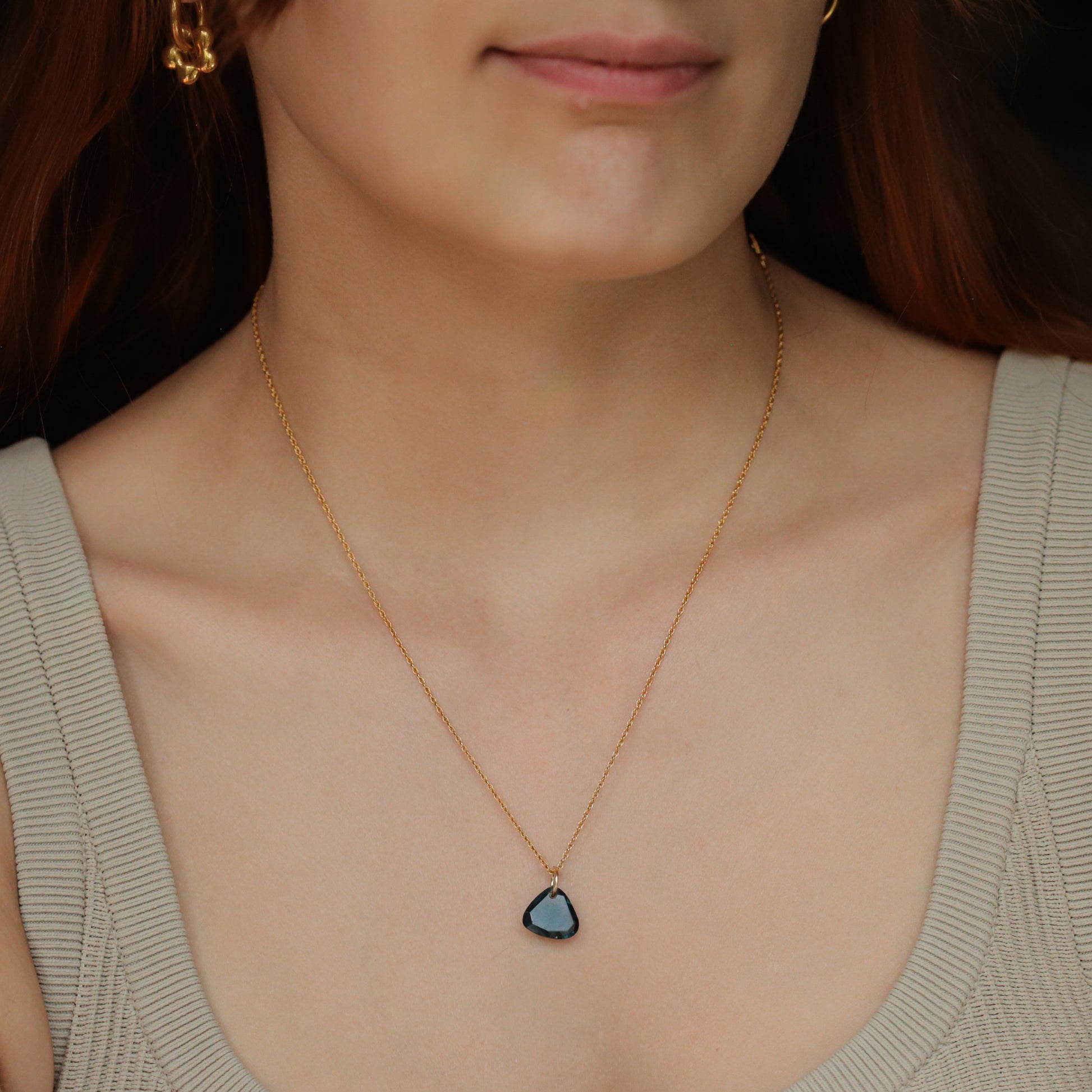 London Blue Topaz Necklace - Earthly Abundance