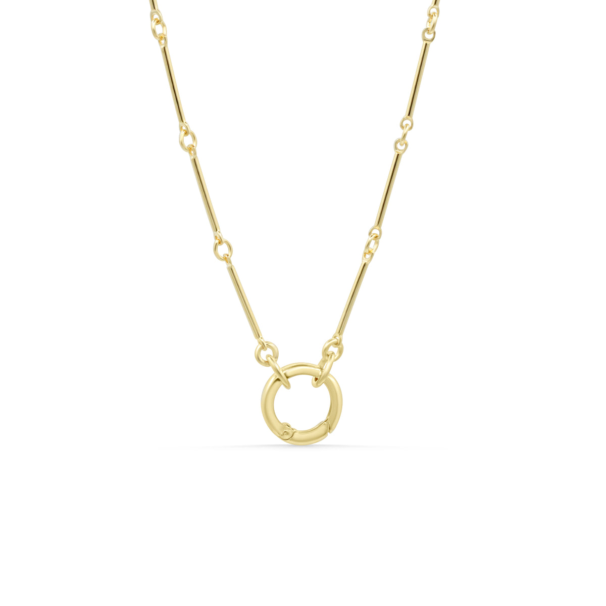 14K Gold Filled Heart Carabiner Necklace