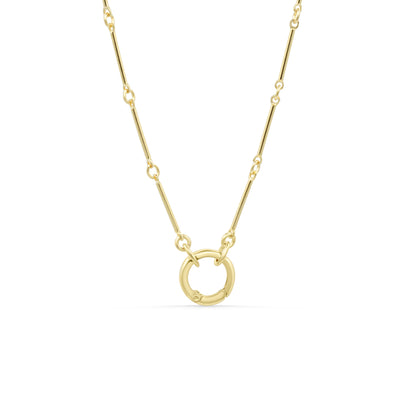 14K Gold Filled Heart Carabiner Necklace