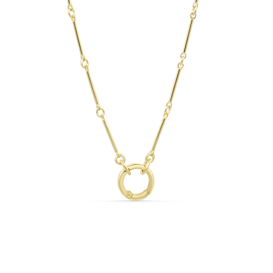 14K Gold Filled Heart Carabiner Necklace
