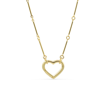 14K Gold Filled Heart Carabiner Necklace