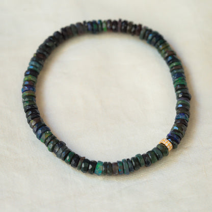 Bracelet diamant opale noire