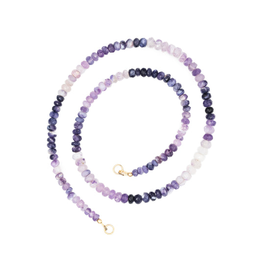 Purple Opal heart burst necklace