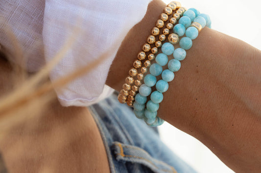 Larimar bracelet 6mm